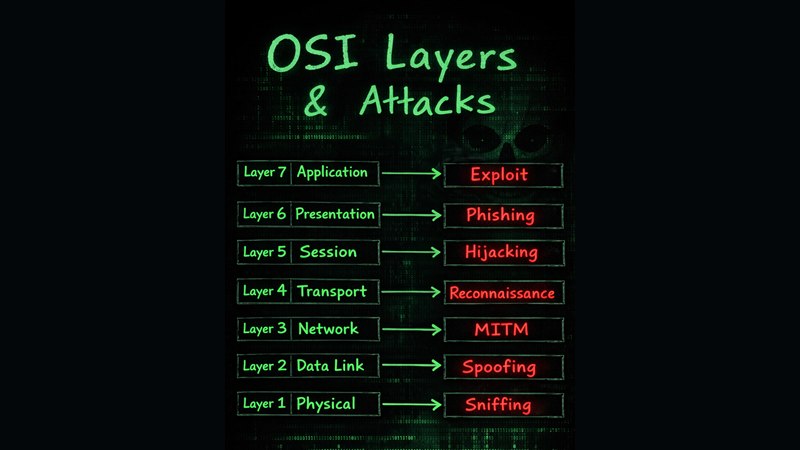 OSI model layers mapped to real attack categories